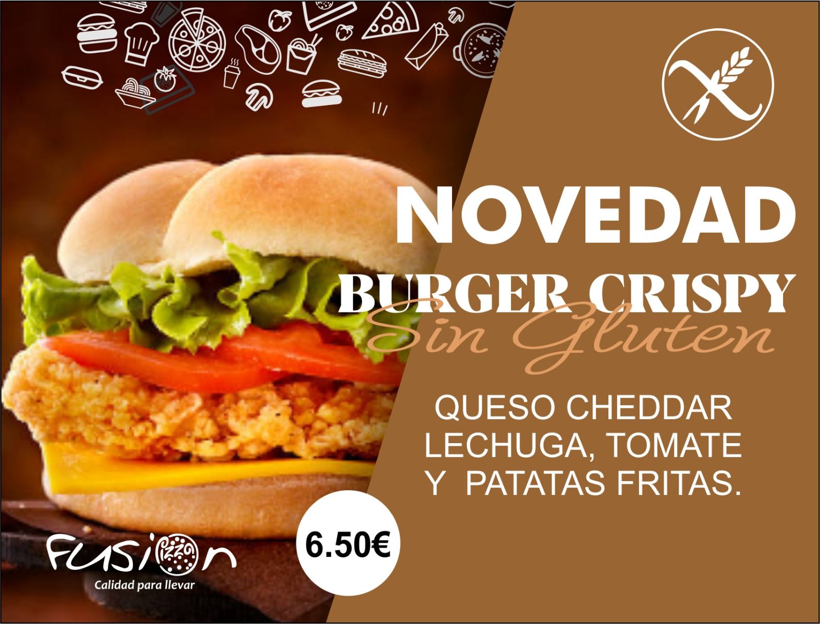 burger crispy sin gluten Fusión